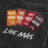 Hollister x Taco Bell Tvättade svarta baggyjeans med broderad grafik Hollister x Taco Bell Tvättade svarta baggyjeans med broderad grafik