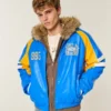 Jacka i konstläder med UCLA Bruins-tryck Jacka i konstläder med UCLA Bruins-tryck
