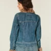 Jeansjacka med fuskpälskant Jeansjacka med fuskpälskant