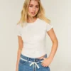 Kortärmad baby-T-shirt med hjortmotiv