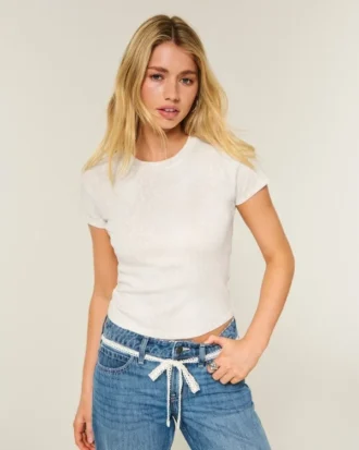 Kortärmad baby-T-shirt med hjortmotiv