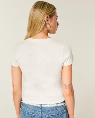 Kortärmad baby-T-shirt med hjortmotiv
