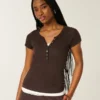 Kortärmad Y2K Henley