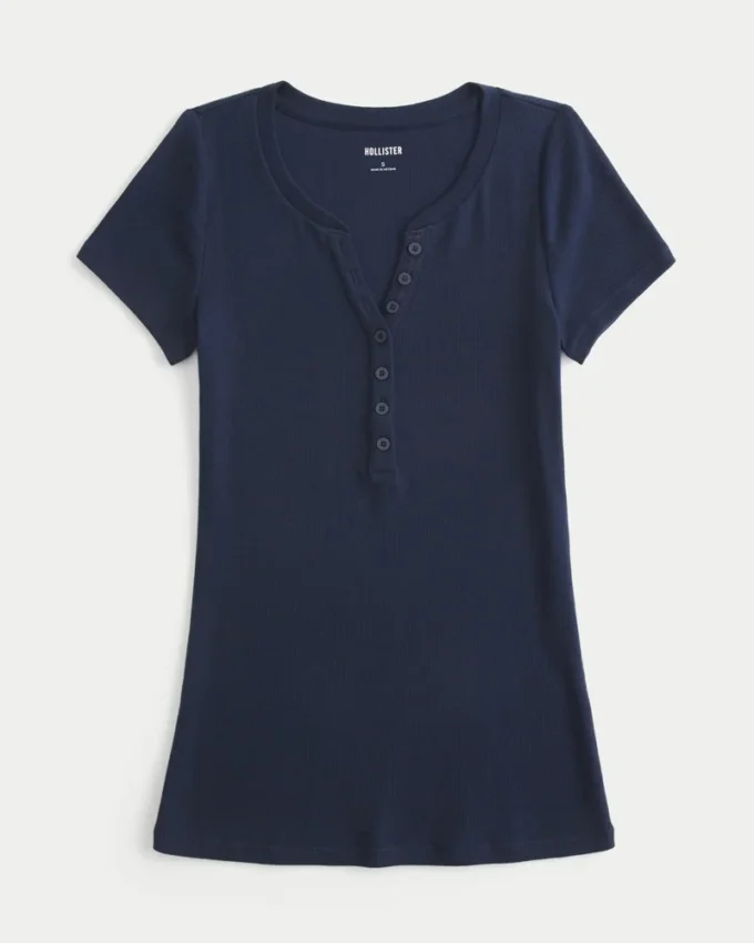 Kortärmad Y2K Henley