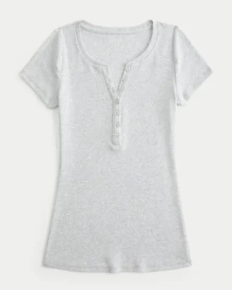Kortärmad Y2K Henley