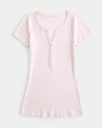Kortärmad Y2K Henley Kortärmad Y2K Henley