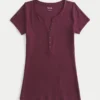 Kortärmad Y2K Henley