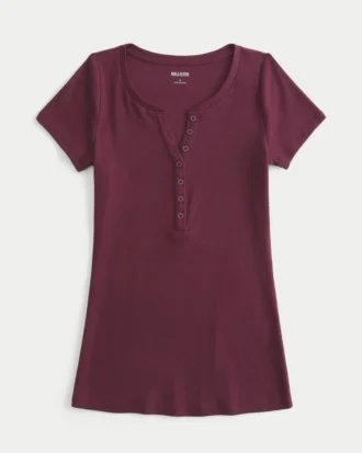 Kortärmad Y2K Henley