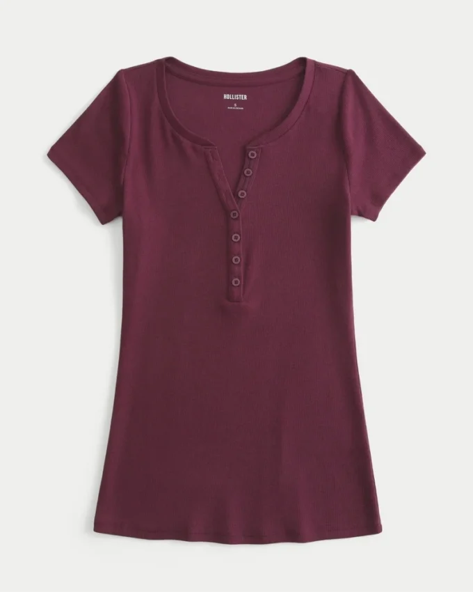 Kortärmad Y2K Henley