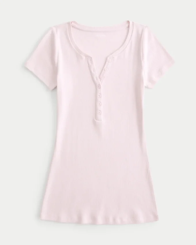 Kortärmad Y2K Henley