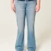 Låg midja, medium tvätt, bootcut-jeans Låg midja, medium tvätt, bootcut-jeans