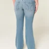 Låg midja, medium tvätt, bootcut-jeans Låg midja, medium tvätt, bootcut-jeans