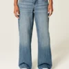 Låg midja, medium tvätt Los Angeles grafiska baggy jeans Låg midja, medium tvätt Los Angeles grafiska baggy jeans