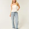 Låg midja, medium tvätt, lösa jeans