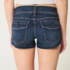 Låg midja, mörk tvättade jeansshorts Låg midja, mörk tvättade jeansshorts