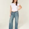 Lågmidja baggy jeans i medium tvätt Lågmidja baggy jeans i medium tvätt