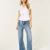Lågmidja baggy jeans i medium tvätt Lågmidja baggy jeans i medium tvätt