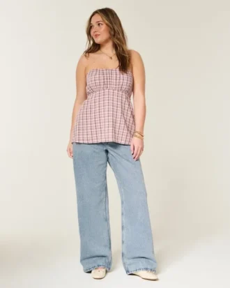 Lågmidja baggy jeans i medium tvätt