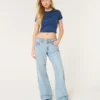 Lågmidja baggy jeans i medium tvätt Lågmidja baggy jeans i medium tvätt