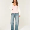 Lågmidja baggy jeans i medium tvätt Lågmidja baggy jeans i medium tvätt