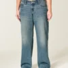 Lågmidja baggy jeans i medium tvätt Lågmidja baggy jeans i medium tvätt