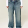 Lågmidja baggy jeans i medium tvätt Lågmidja baggy jeans i medium tvätt