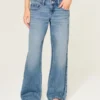 Lågmidja baggy jeans i medium tvätt Lågmidja baggy jeans i medium tvätt