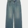 Lågmidja baggy jeans i medium tvätt Lågmidja baggy jeans i medium tvätt