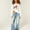 Lågmidja Y2K Medium Wash Baggy Jeans Lågmidja Y2K Medium Wash Baggy Jeans
