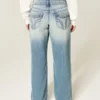 Lågmidja Y2K Medium Wash Baggy Jeans Lågmidja Y2K Medium Wash Baggy Jeans