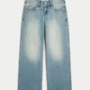 Lågmidja Y2K Medium Wash Baggy Jeans Lågmidja Y2K Medium Wash Baggy Jeans