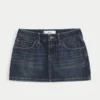 Lågmidjad miniskort i denim Lågmidjad miniskort i denim