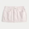 Lågmidjad rosa denimminiskort Lågmidjad rosa denimminiskort