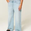 Lågmidjade baggy jeans med slitna detaljer Lågmidjade baggy jeans med slitna detaljer