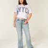 Lågmidjade bootcut-jeans i ljus tvätt Lågmidjade bootcut-jeans i ljus tvätt
