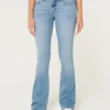 Lågmidjade bootcut-jeans i ljus tvätt Lågmidjade bootcut-jeans i ljus tvätt