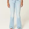 Lågmidjade bootcut-jeans i ljus tvätt Lågmidjade bootcut-jeans i ljus tvätt