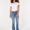 Lågmidjade bootcut-jeans i medium tvätt