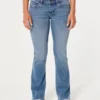 Lågmidjade bootcut-jeans i medium tvätt