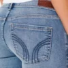 Lågmidjade bootcut-jeans i medium tvätt