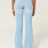 Lågmidjade bootcut-jeans med broderad stjärna Lågmidjade bootcut-jeans med broderad stjärna