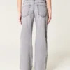 Lågmidjade grå baggy jeans