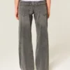 Lågmidjade grå baggy jeans