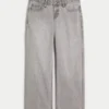 Lågmidjade grå baggy jeans