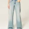 Lågmidjade, ljusblå baggy jeans Lågmidjade, ljusblå baggy jeans