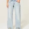 Lågmidjade, ljusblå baggy jeans Lågmidjade, ljusblå baggy jeans