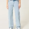 Lågmidjade, ljusblå, lösa jeans Lågmidjade, ljusblå, lösa jeans