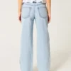 Lågmidjade, ljusblå, lösa jeans Lågmidjade, ljusblå, lösa jeans
