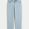 Lågmidjade, ljusblå, lösa jeans Lågmidjade, ljusblå, lösa jeans