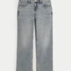 Lågmidjade, medellavtvättade, avslappnade raka jeans Lågmidjade, medellavtvättade, avslappnade raka jeans